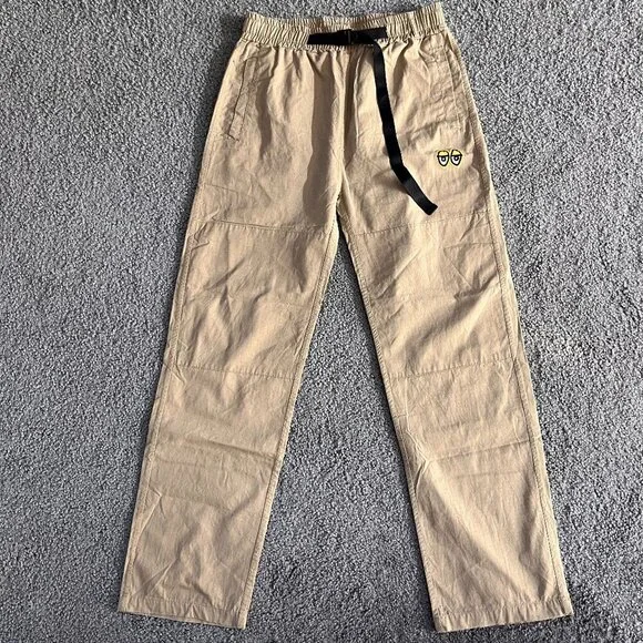 Krooked Eyes Ripstop Double Knee Skater Pants Men's Sz. S - Khaki - Good Cond. - Picture 1 of 15